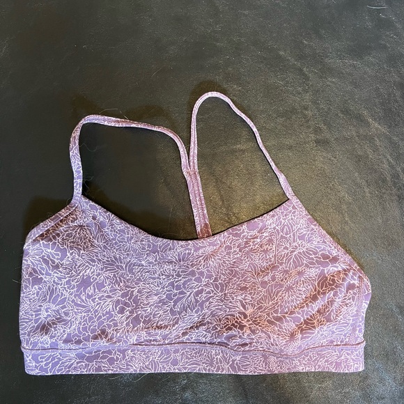 LuluLemon Purple Floral Sports Bra - Picture 1 of 2